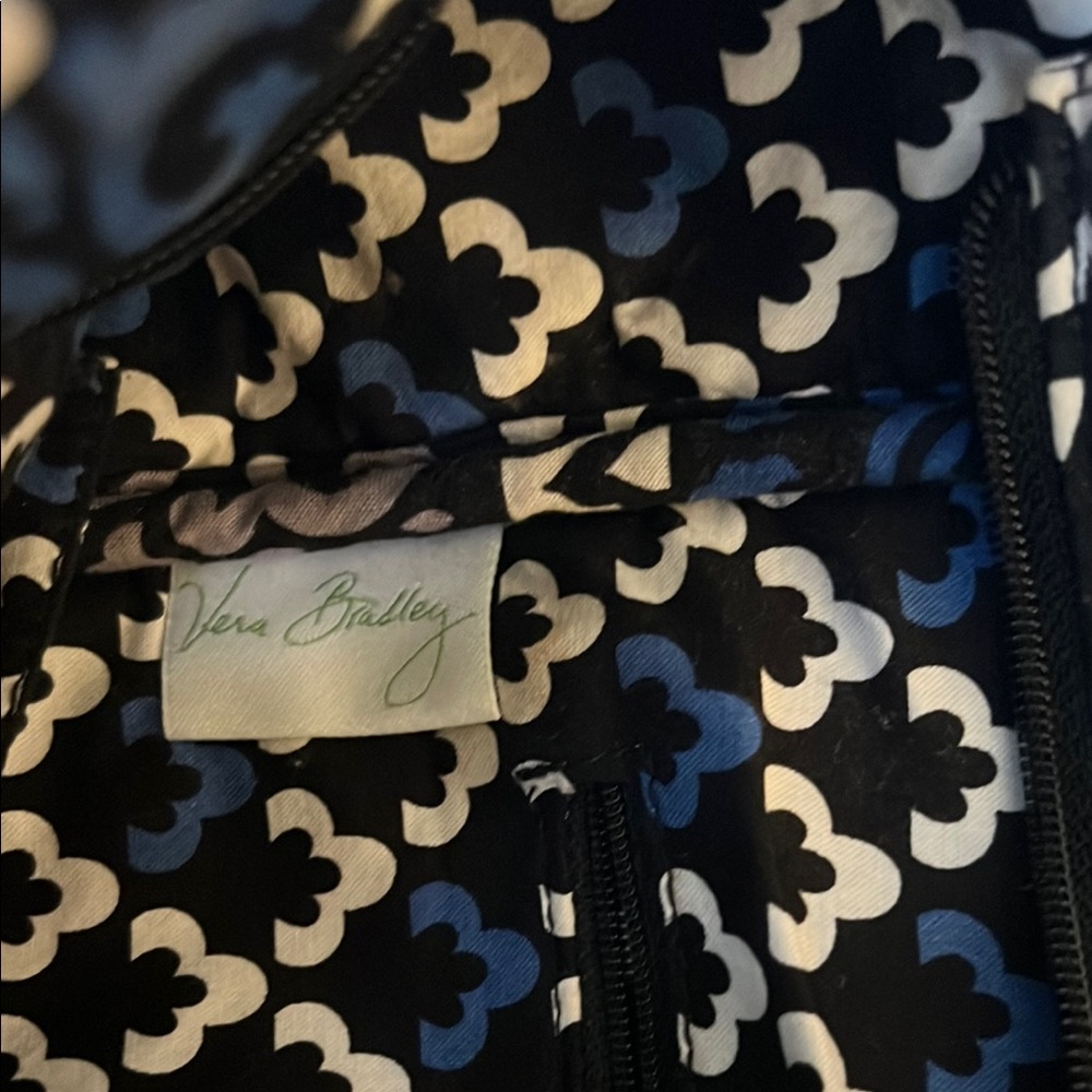 Vera Bradley Black and Blue Patterned Bag